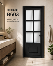 Charger l'image dans la galerie, Bathroom door Reeded Glass door B-603
